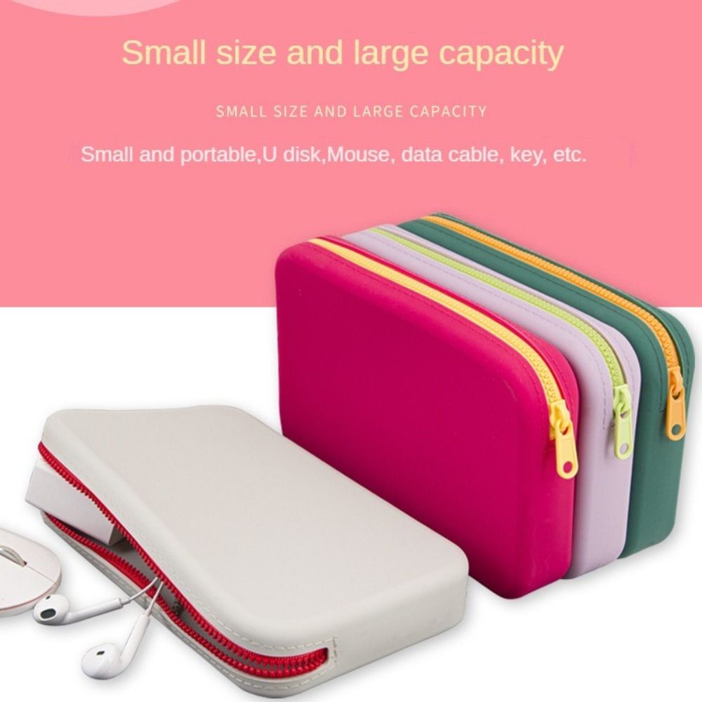 Beauty Preservation Makeup Bag - Mała kwadratowa silikonowa torba do przechowywania