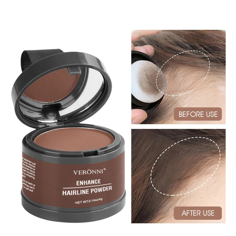 Concealer Full Coverage - 14-kolorowy puder do linii włosów Czarny