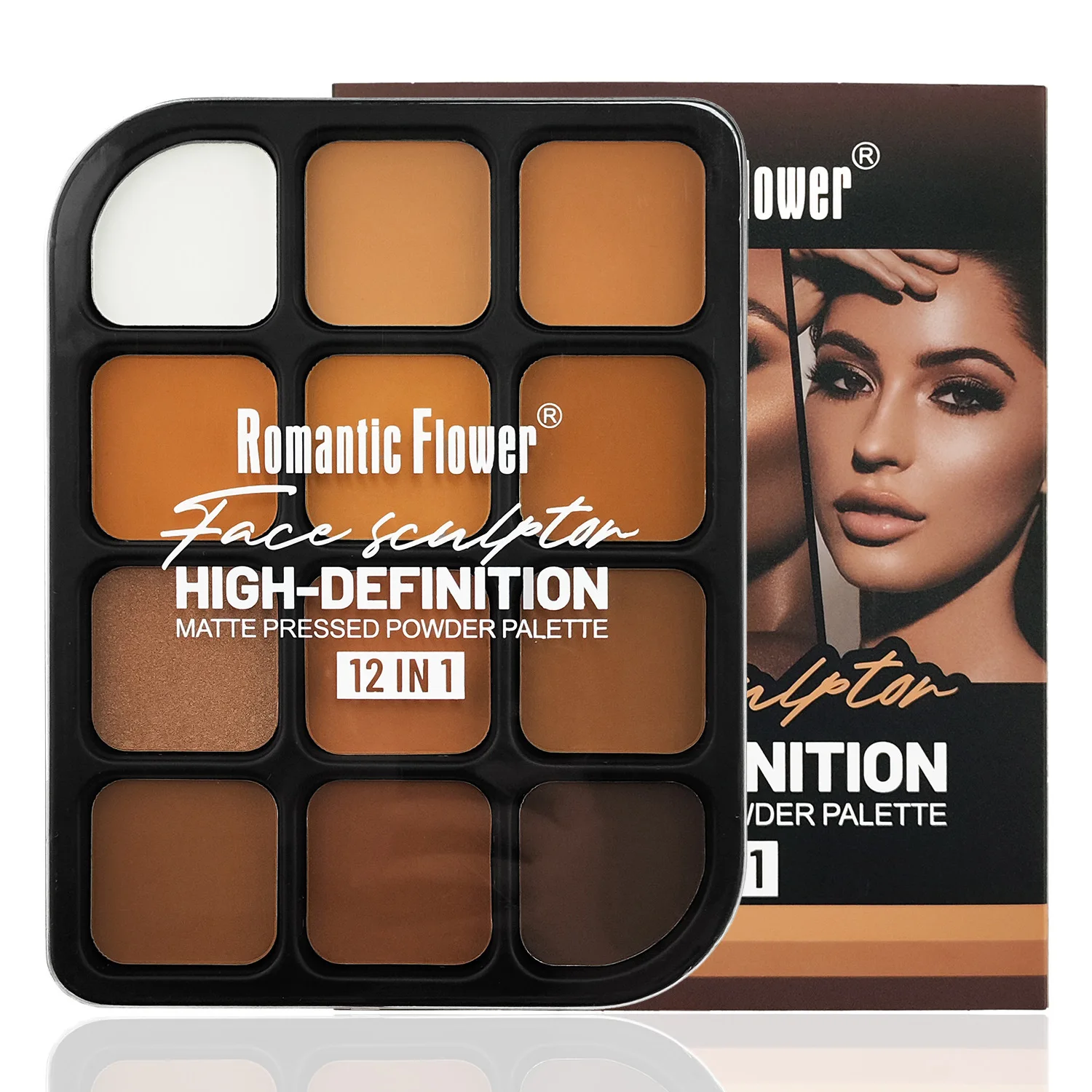 Concealer Full Coverage - Paleta do konturowania Deep Skin 12-kolorowa