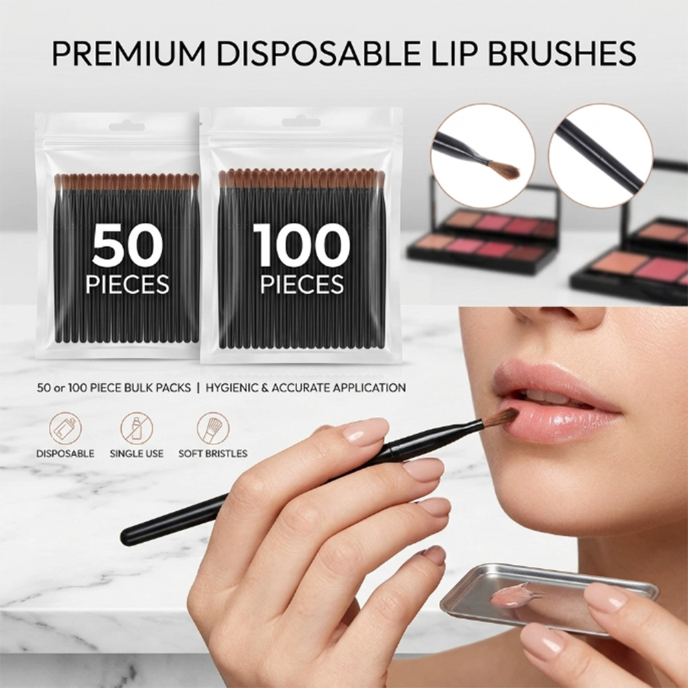 Beauty For You Makeup - Zestaw 50/100 szt. jednorazowych pędzelków do