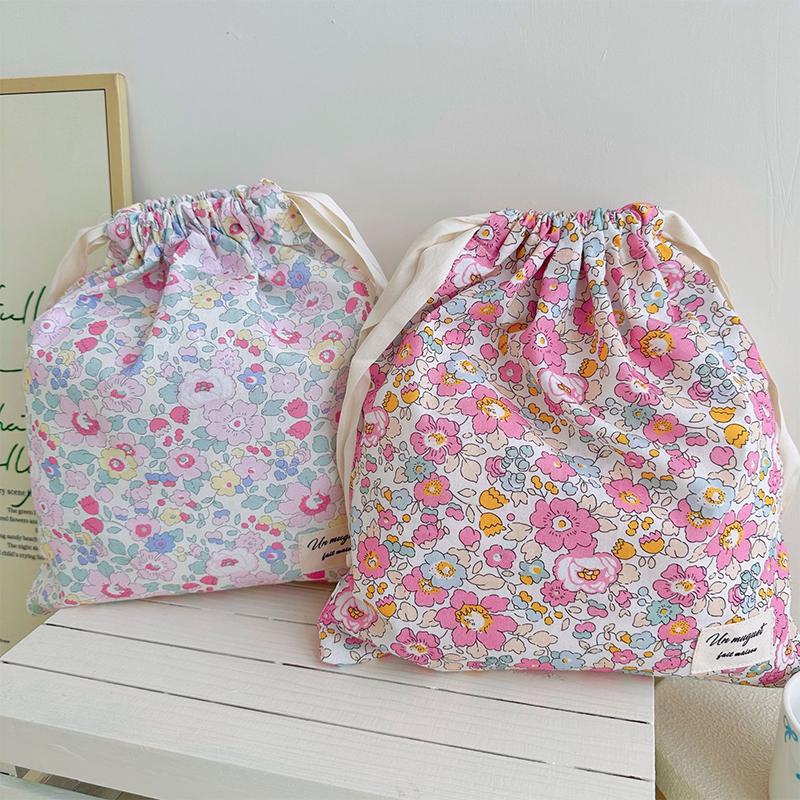 Beauty Preservation Makeup Bag - Ręcznie Robiona Bawełniana Torba ze Sznurkiem
