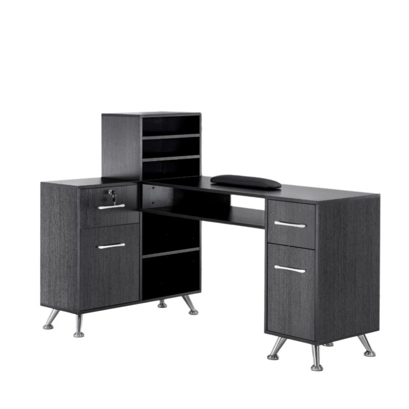 Beauty Makeup Table - Czarny stolik do makijażu i manicure