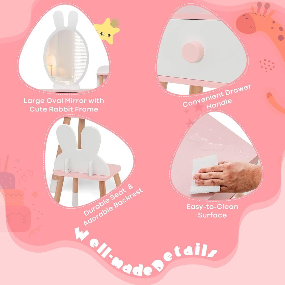 EY Kids Vanity, Drewniany zest – Beauty Makeup Set For Kids recenzja i cena