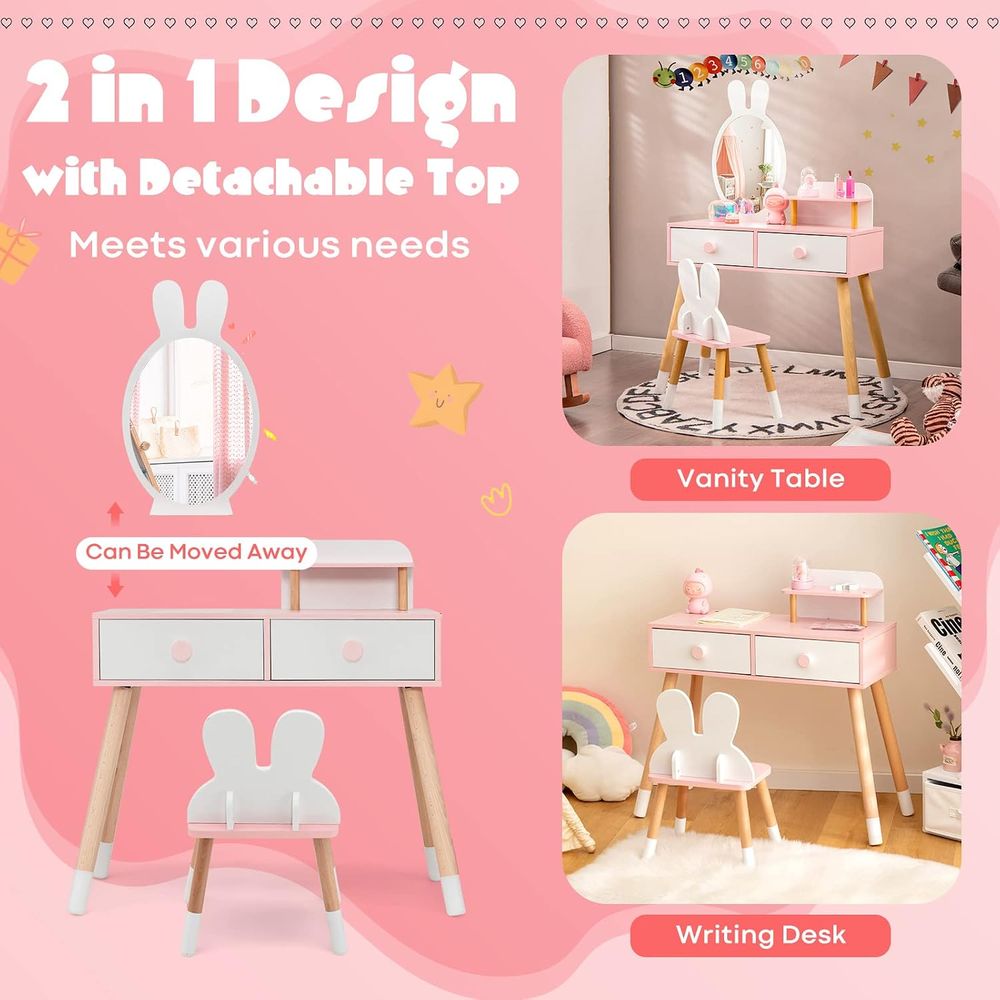 EY Kids Vanity, Drewniany zest – Beauty Makeup Set For Kids recenzja i cena