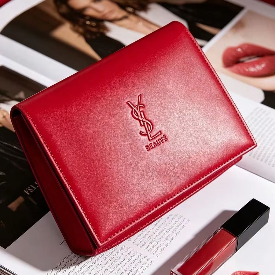 Elegancka czerwona pikowana sk – Ysl Beauty Makeup Bag recenzja i cena